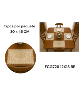 JOGO AMERICANO A/DZ FCG726 12X18 BE xE-33