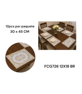 JOGO AMERICANO A/DZ FCG726B 12X18 BR xE-34