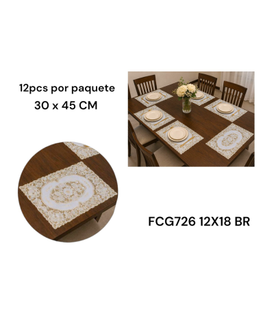 JOGO AMERICANO A/DZ FCG726B 12X18 BR xE-34