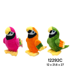 PELUCHE PAPAGAIO C/SOM 12292C
