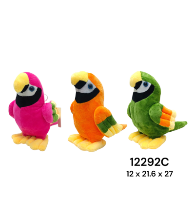 PELUCHE PAPAGAIO C/SOM 12292C