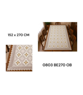 TOALHA MESA 0803 BE OB 152X270CM xE-19