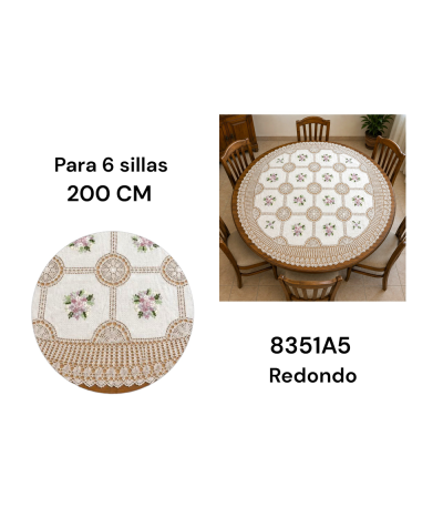 TOALHA MESA REDONDA 8351A5 200CM xE-46