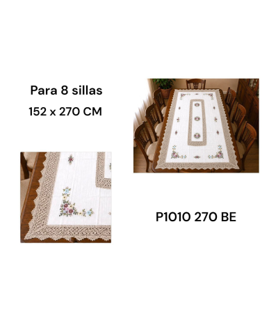 TOALHA MESA P1010 152X270CM BE xE-44