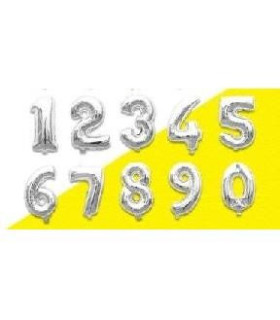 BALLON 32´´ NUMEROS PLATEADO(0-9)32-0-9Y xD-45