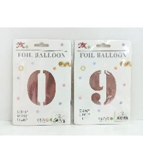 BALLON 32´´ NUMEROS ROSE( 0-9) 32-0-9M xD-44