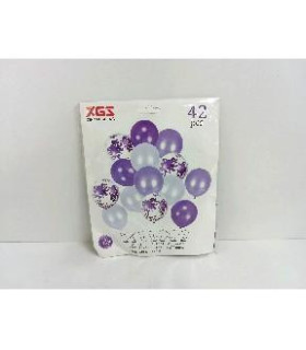 GLOBO KIT LILA VIOLETA 42PCS XGS024