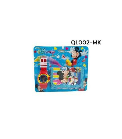 RELOGIO C/CARTEIRA MICKEY QL002-MK