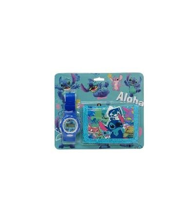 RELOGIO C/CARTEIRA STITCH QL002-SD