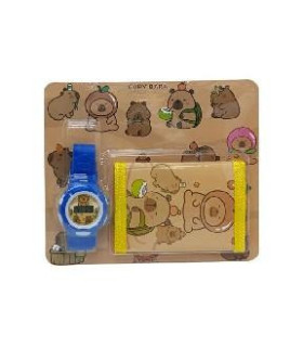 RELOGIO C/CARTEIRA CAPIVARA QL002-CB