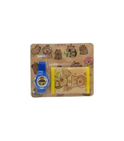 RELOGIO C/CARTEIRA CAPIVARA QL002-CB