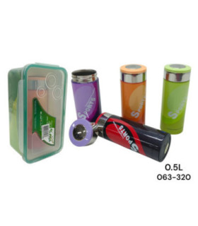 GARRAFA INOX LUXO 5COR 063-320 0.5L xD-2