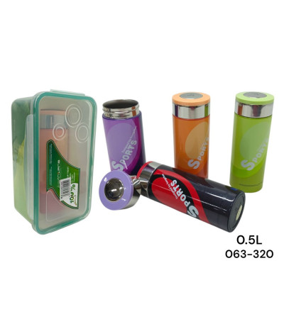 GARRAFA INOX LUXO 5COR 063-320 0.5L xD-2