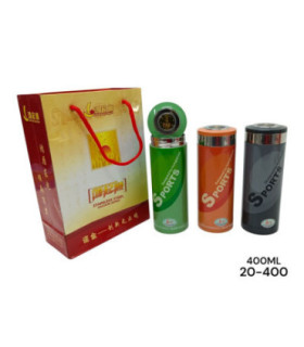 PROMO GARRAFA LUXO INOX 400ML 20-400