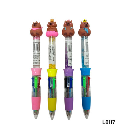 CANETA CAPIVARA 4COR L8117