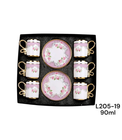 JOGO XICARA 90ML L205-19  xA-20