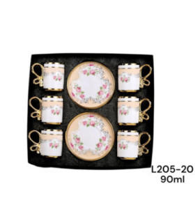 JOGO XICARA 90ML L205-20  xA-12