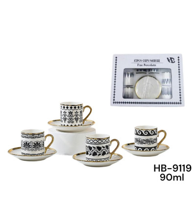 JOGO XICARA 90ML HB-9119 xA-20