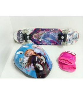 SKATE C/CAPACETE FROZEN C/LUZ SKC-FZ (176)