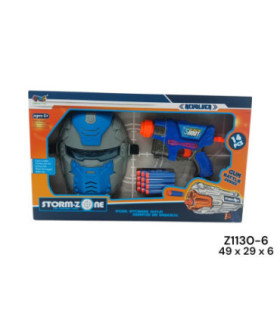 PISTOLA DARDO C/MASCARA Z1130-6