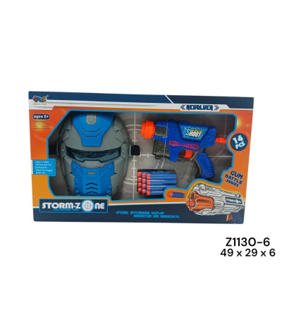 PISTOLA DARDO C/MASCARA Z1130-6