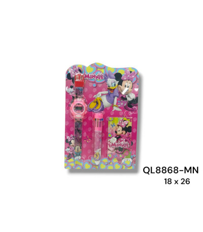 KIT REL C/CANETA MINNIE QL8868-MN