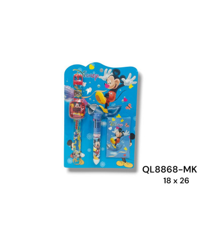 KIT REL C/CANETA MICKEY QL8868-MK