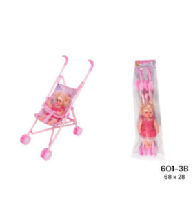 CARRINHO P/BONECA METAL 601-3B xA-26