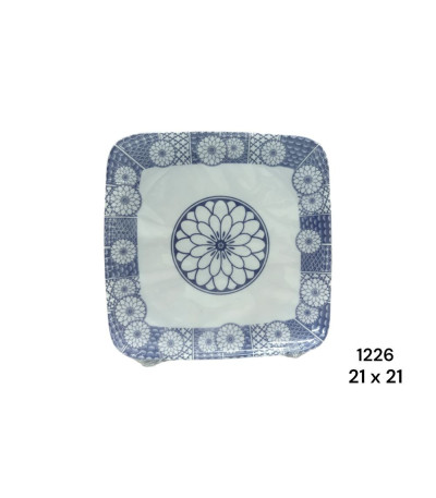 PLATO CUADRADO MELAMINE 21CM 1226 U01