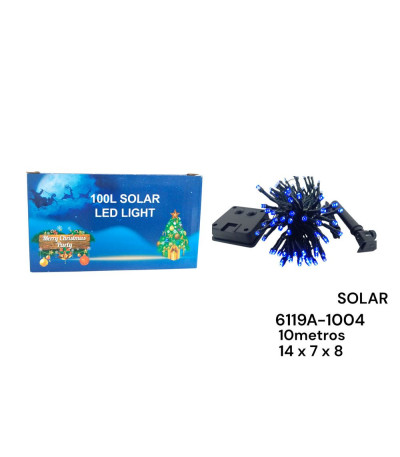 PISCA LED SOLAR 100L AZUL 10M 6119A-1004