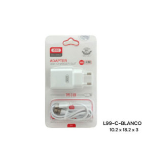 CARREGADOR USB CABO C L99-C-BLANCO (5055-5)