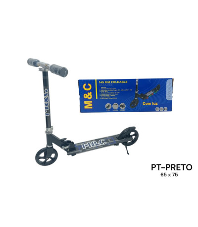 PATINETE PRETO C/LUZ PT-PRETO (635)