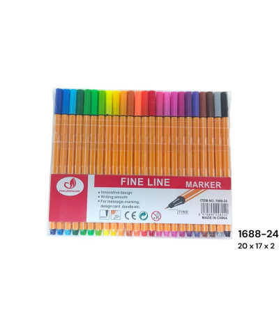 CANETA DE COR 24PC 1688-24