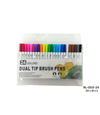PINCEL 2PONTA 24PC RL-003-24