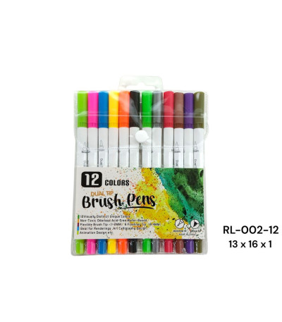 PINCEL 2PONTA 12PC RL-002-12