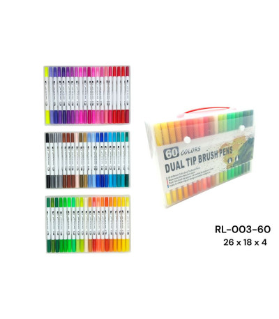 PINCEL 2PONTA 60PC RL-003-60