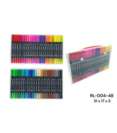 PINCEL 2PONTA 48PC RL-004-48