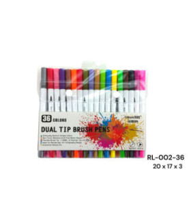 PINCEL 2PONTA 36PC RL-002-36