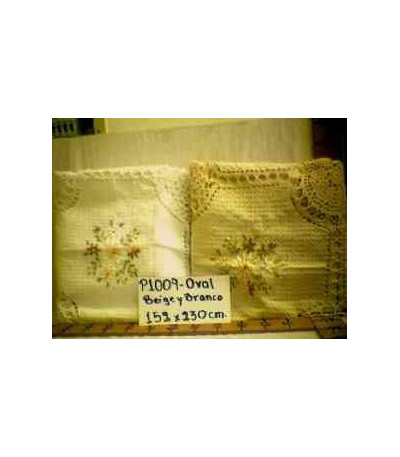 TOALHA MESA P1009 152X230CM OV BR/BE U01xE44