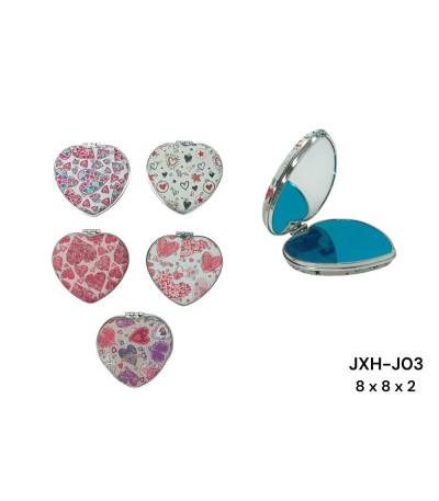 ESPELHO DE BOLSO CORACAO JXH-J03