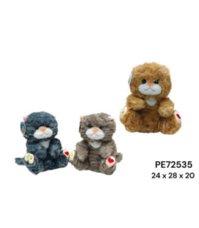 PELUCHE GATO RESP MUS PE72535