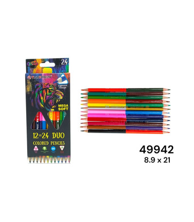 LAPIS DE COR 2PONTA 12PC 49942